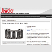 Faith Ann Kiely National Jeweler Magazine Silver Interview